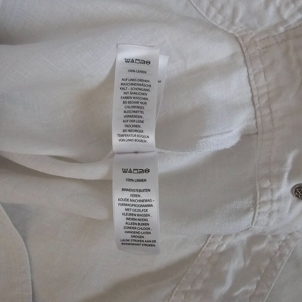 Jones & Co. 100% Linen White Button‎ Front Collared Jean-Style Jacket Size 3X - Picture 7 of 12